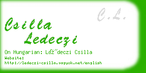 csilla ledeczi business card